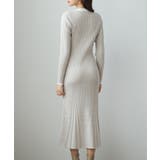 配色リブ編みニットミディ丈ワンピース | SAISON DE PAPILLON | 詳細画像4