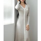 配色リブ編みニットミディ丈ワンピース | SAISON DE PAPILLON | 詳細画像7