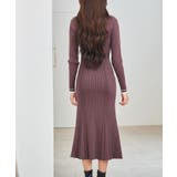 配色リブ編みニットミディ丈ワンピース | SAISON DE PAPILLON | 詳細画像19