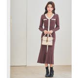 配色リブ編みニットミディ丈ワンピース | SAISON DE PAPILLON | 詳細画像20