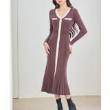 配色リブ編みニットミディ丈ワンピース | SAISON DE PAPILLON | 詳細画像22