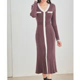 配色リブ編みニットミディ丈ワンピース | SAISON DE PAPILLON | 詳細画像23