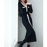 配色リブ編みニットミディ丈ワンピース | SAISON DE PAPILLON | 詳細画像11