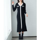 配色リブ編みニットミディ丈ワンピース | SAISON DE PAPILLON | 詳細画像14