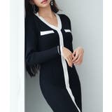 配色リブ編みニットミディ丈ワンピース | SAISON DE PAPILLON | 詳細画像16