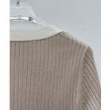 配色リブ編みニットミディ丈ワンピース | SAISON DE PAPILLON | 詳細画像28