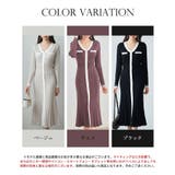 配色リブ編みニットミディ丈ワンピース | SAISON DE PAPILLON | 詳細画像2