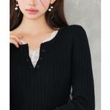 リブ編みレース付きニットワンピース | SAISON DE PAPILLON  | 詳細画像12 