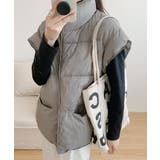 スタンドカラーボリューム中綿ベスト | SAISON DE PAPILLON | 詳細画像4