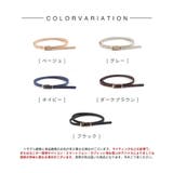 ゴールドバックル細ベルト | SAISON DE PAPILLON  | 詳細画像2 