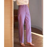 パープル | ハイライズワイドストレートデニムパンツ | SAISON DE PAPILLON 