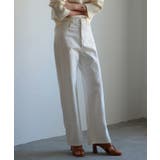 ハイライズワイドストレートデニムパンツ | SAISON DE PAPILLON  | 詳細画像2 