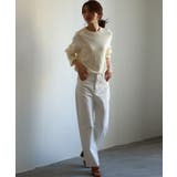 ハイライズワイドストレートデニムパンツ | SAISON DE PAPILLON  | 詳細画像5 