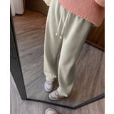 ベージュ | 裏起毛コーデユロイワイドパンツ | SAISON DE PAPILLON 