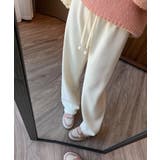 アイボリー | 裏起毛コーデユロイワイドパンツ | SAISON DE PAPILLON 