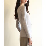 リブ編み暖か裏起毛ストレッチトップス | SAISON DE PAPILLON | 詳細画像5