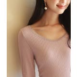 リブ編み暖か裏起毛ストレッチトップス | SAISON DE PAPILLON | 詳細画像33