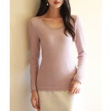 リブ編み暖か裏起毛ストレッチトップス | SAISON DE PAPILLON | 詳細画像25