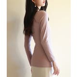 リブ編み暖か裏起毛ストレッチトップス | SAISON DE PAPILLON | 詳細画像26