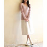 リブ編み暖か裏起毛ストレッチトップス | SAISON DE PAPILLON | 詳細画像29