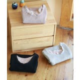 リブ編み暖か裏起毛ストレッチトップス | SAISON DE PAPILLON | 詳細画像41