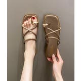 メタルリングがアクセントのトングサンダル | SAISON DE PAPILLON | 詳細画像3