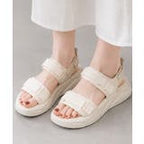 ベージュ | 軽くて歩きやすいクッション厚底サンダル | SAISON DE PAPILLON