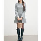 ローウエストミニ丈プリーツツイードワンピース | SAISON DE PAPILLON | 詳細画像7