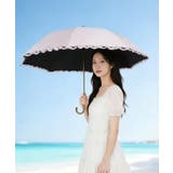 ピンク | フリルが可愛いコンパクト折りたたみ日傘 | SAISON DE PAPILLON 