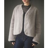 もこもこフェイクファーノーカラージャケット | SAISON DE PAPILLON  | 詳細画像25 