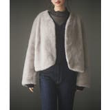 もこもこフェイクファーノーカラージャケット | SAISON DE PAPILLON  | 詳細画像29 