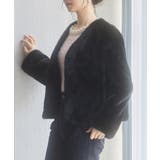 もこもこフェイクファーノーカラージャケット | SAISON DE PAPILLON  | 詳細画像14 