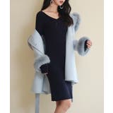 ベルト付きダブルフェイスガウンコート | SAISON DE PAPILLON  | 詳細画像32 