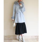 ベルト付きダブルフェイスガウンコート | SAISON DE PAPILLON  | 詳細画像28 