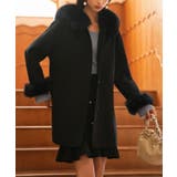 ベルト付きダブルフェイスガウンコート | SAISON DE PAPILLON  | 詳細画像11 