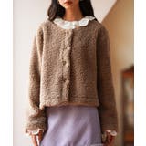 ブラウン | モコモコショート丈ボア生地コート | SAISON DE PAPILLON 