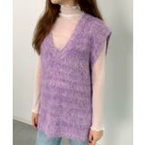 起毛シャギーオーバーサイズVネックベスト | SAISON DE PAPILLON  | 詳細画像14 