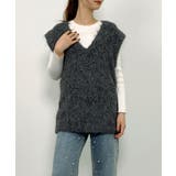 起毛シャギーオーバーサイズVネックベスト | SAISON DE PAPILLON  | 詳細画像21 