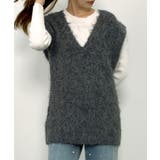 起毛シャギーオーバーサイズVネックベスト | SAISON DE PAPILLON  | 詳細画像23 