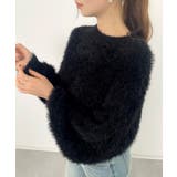 ラウンドネックショート丈光沢フェザーニット | SAISON DE PAPILLON | 詳細画像26