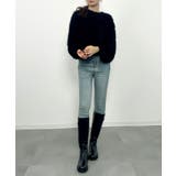 ラウンドネックショート丈光沢フェザーニット | SAISON DE PAPILLON | 詳細画像27