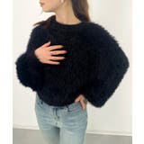 ラウンドネックショート丈光沢フェザーニット | SAISON DE PAPILLON | 詳細画像30