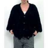 光沢フェザーVネックミドル丈カーディガン | SAISON DE PAPILLON | 詳細画像28