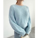 ライトブルー | シャギーラウンドニットプルオーバー(4色展開) | SAISON DE PAPILLON