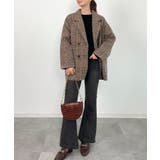 チャック柄ミドル丈ジャケット 【セットアップ対応】 | SAISON DE PAPILLON  | 詳細画像7 