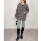 チャック柄ミドル丈ジャケット 【セットアップ対応】 | SAISON DE PAPILLON  | 詳細画像19 