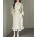 ウール混ベルト付きヨークデザインコート | SAISON DE PAPILLON | 詳細画像3