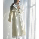 ウール混ベルト付きヨークデザインコート | SAISON DE PAPILLON | 詳細画像7