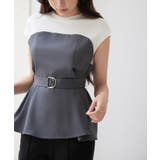 ベルト付きビスチェカットソートップス | SAISON DE PAPILLON  | 詳細画像3 