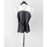 ベルト付きビスチェカットソートップス | SAISON DE PAPILLON  | 詳細画像19 